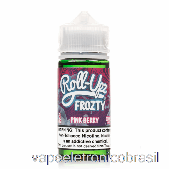 Vape Eletrônico Pink Berry Ice - Suco Roll-upz - 100ml 6mg